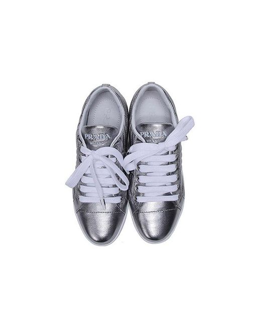 Prada White (Wmns) Leather Sneakers