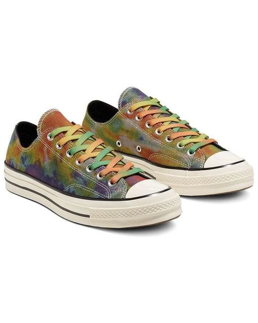 Converse Blue Chuck 70 Low 'Glen Plaid Tie Dye' for men