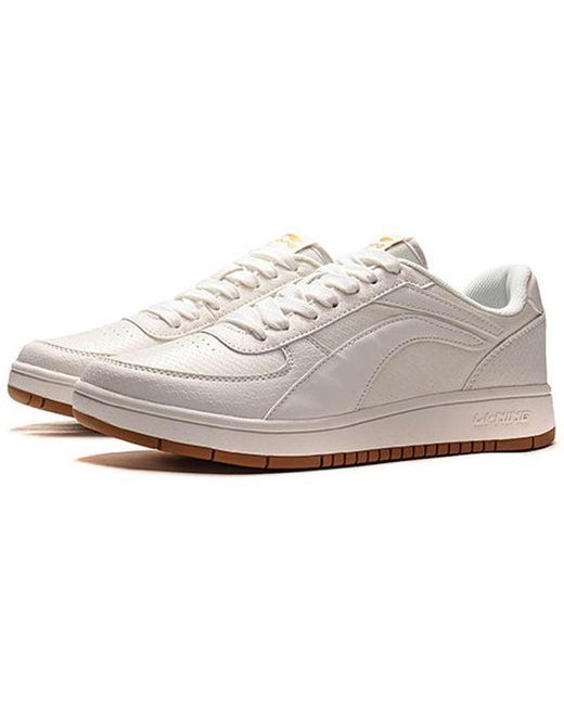 Li-ning White Casual Sneakers Low Canvas' for men