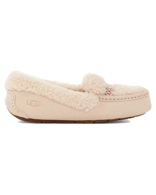 Ugg Pink (Wmns) Ansley Slipper Heritage Braid 'Natural'