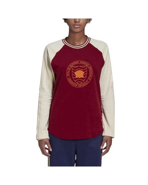 Adidas Red X Wales Bonner Long Sleeves T-Shirt 'Wine' for men