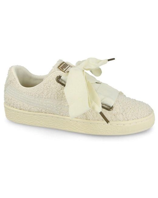 PUMA White (Wmns) Basket Heart Teddy Y'