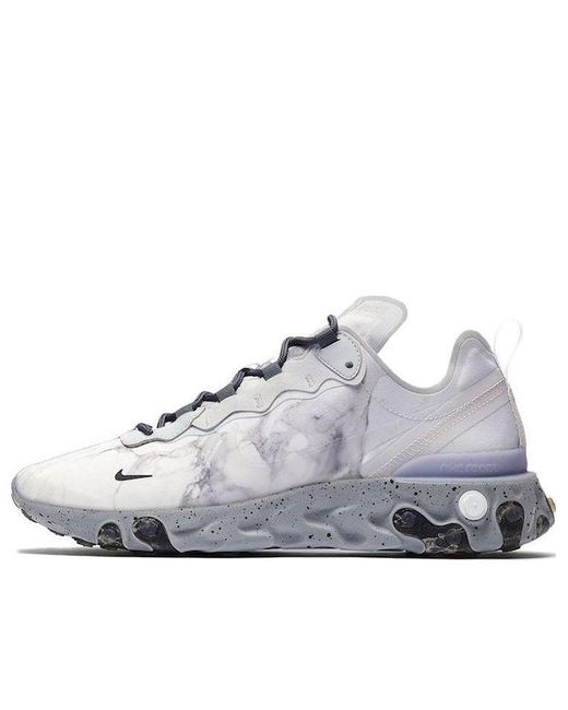 Nike White Kendrick Lamar X React Element 55 'Pure Platinum' for men