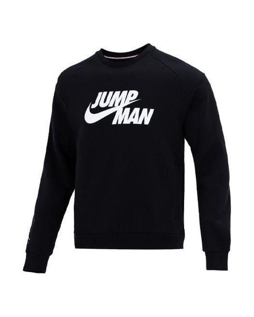 Nike Blue Logo Printing Fleece Lined Stay Warm Sports Pullover Round Neck for men