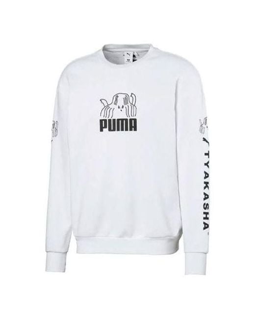 PUMA White X Tyakasha Crewneck Hoody for men