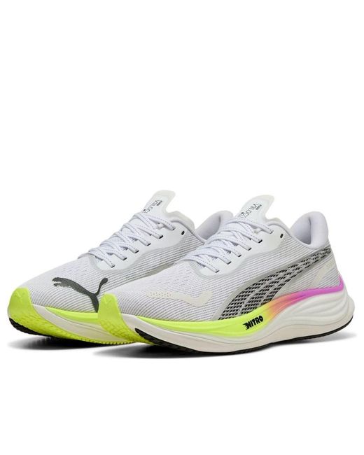 PUMA White Velocity Nitro 3 Pure Alert' for men