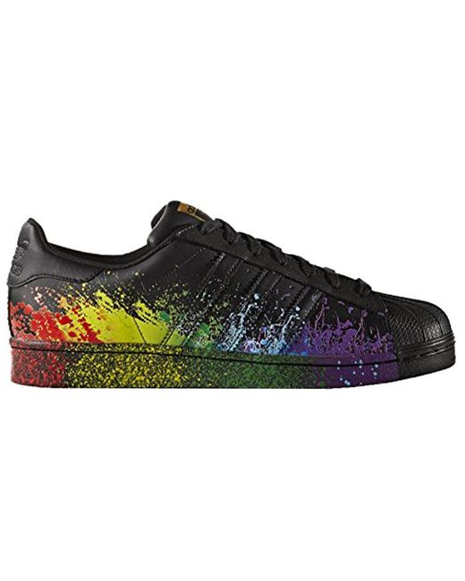 Adidas Black Superstar Pride 'Paint Splatter' for men