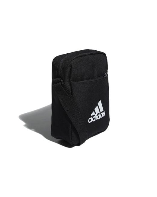 Adidas Black Classic All-Match Multifunction Pocket Adjustable Shoulder Straps Zipper Crossbody Shoulder Bag