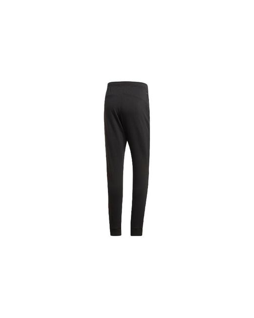 Adidas Black Athleisure Casual Sports Knit Long Pants for men