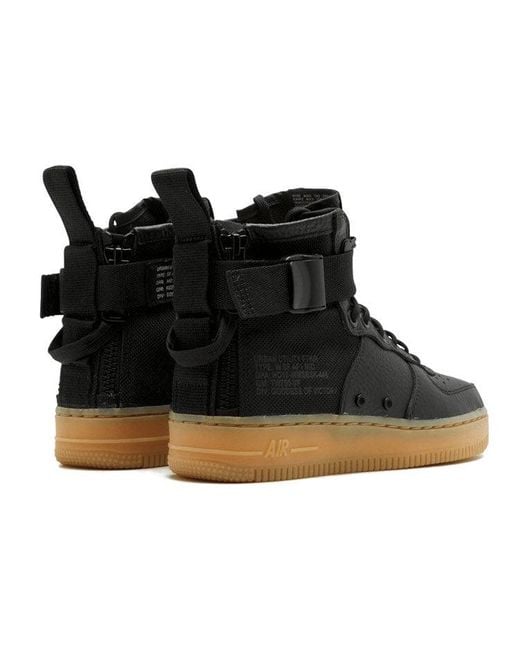 Nike Black (Wmns) Sf Air Force 1 Mid Gum'