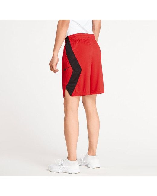 Nike Red Basketball Training Sports Quick-Dry Splicing Short Pant for men