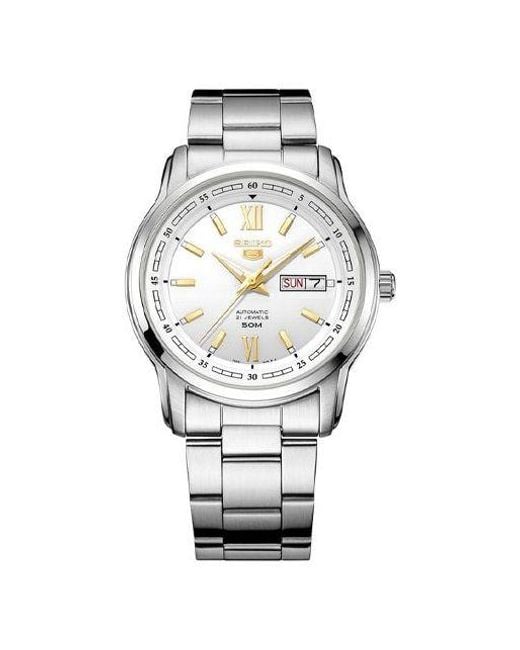 Seiko Metallic No. 5 Sports Steel Strip Waterproof Business Mechanical Watch