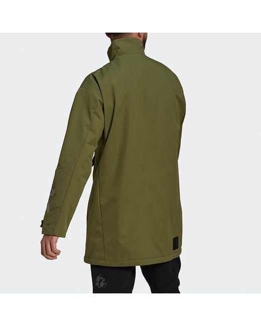 Adidas Green Wj Jkt Long Mid-Length Sports Jacket for men