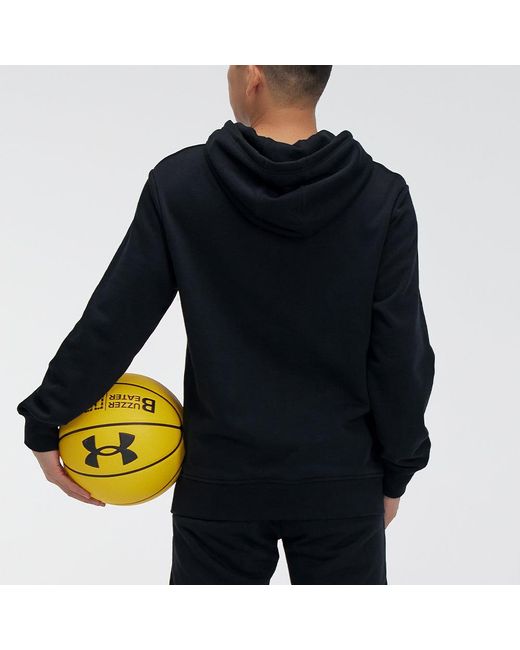 Under Armour Black Hustle Fleece Hoodie for men