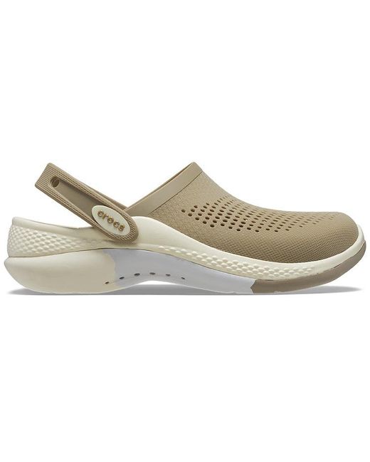 CROCSTM Brown Literide 360 Ombre Marbled Clogs 'Khaki Bone' for men
