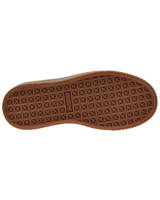 PUMA White (Wmns) Basket Platform Core