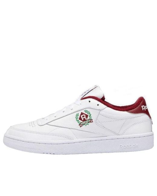 Reebok White Club C 85 'Crest Burgundy' for men
