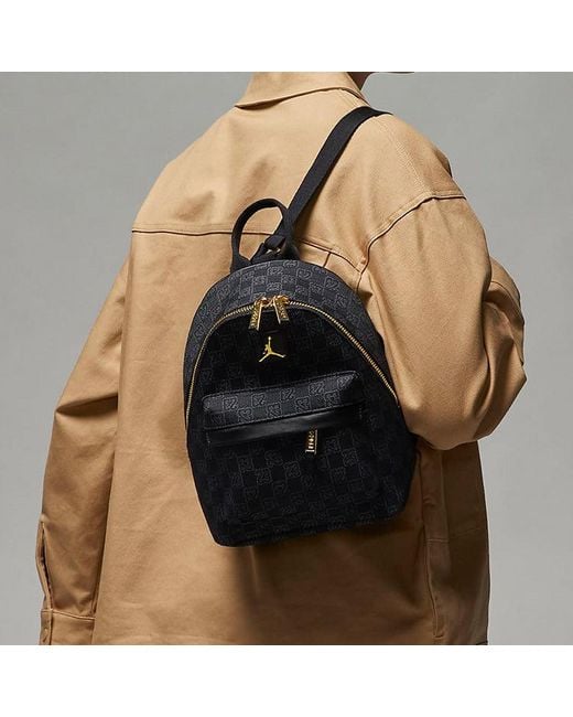 Nike Air Jordan Monogram Mini Backpack in Black | Lyst UK