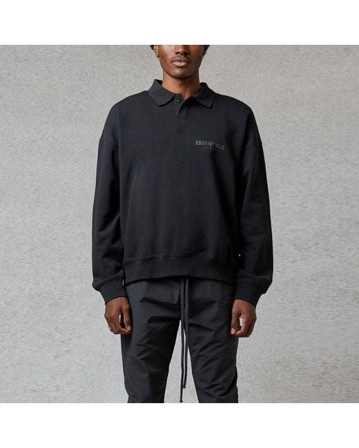Fear Of God Black Fw20 Long Sleeve Polo Shirt for men