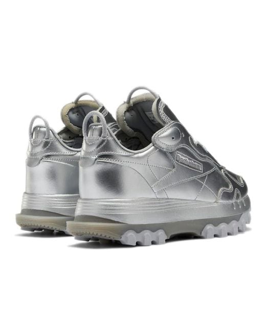 Reebok Gray (Wmns) Cardi B X Classic Leather Metallic Pewter'