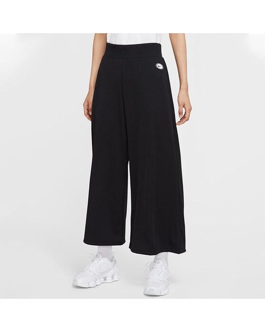 Nike Black (Wmns) Sportswear Ribbed Knitting Trousers