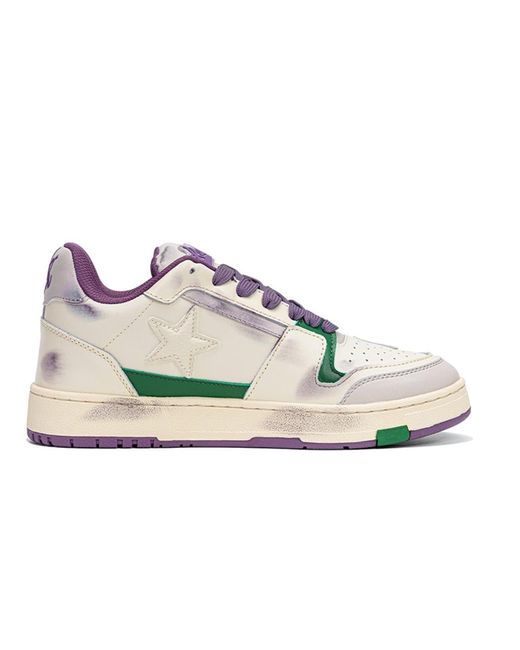 KAALIXTO White Skateboarding Mid 'Help Stars' for men