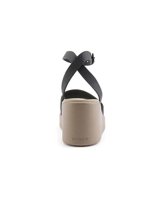 CROCSTM Blue (Wmns) Brooklyn Ankle Strap Wedge Sandals