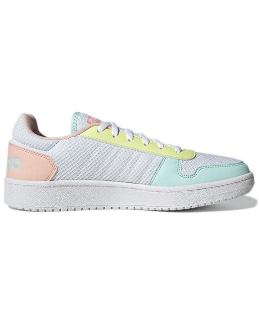 adidas Neo Hoops 2.0 'white Pink Blue' | Lyst