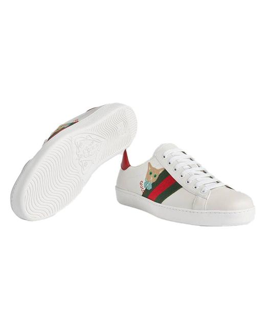 Gucci White Ace Low Cat' for men
