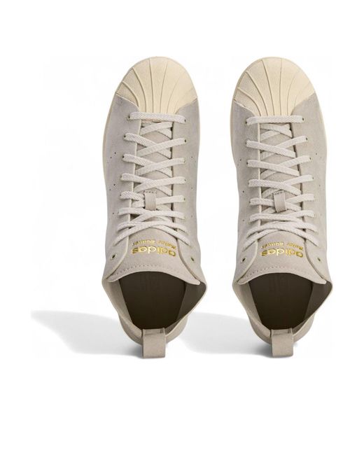 Adidas Gray X Wales Bonner Superstar Hi 'Mist Stone' for men
