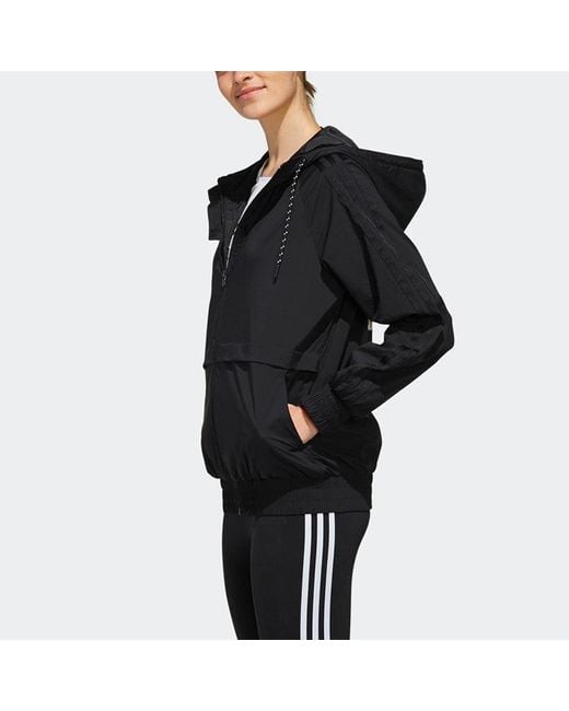 Adidas Blue (Wmns) Neo Hooded Sports Jacket