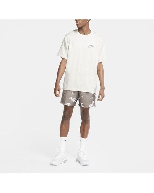 Nike White Sportswear Loose Casual Sports Round Neck Short Sleeve for men