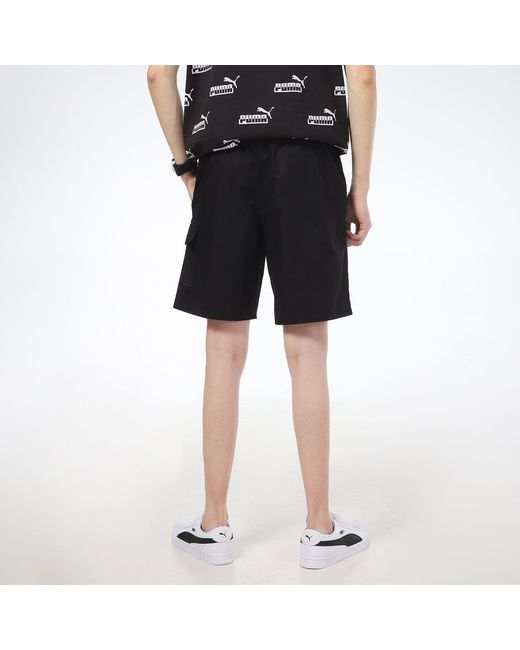 PUMA Black Cargo Shorts for men