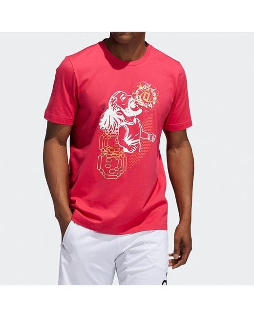 Adidas Red Rose Social Basketball Short Sleeve for men