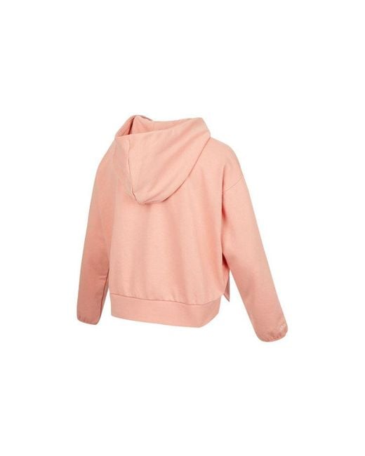 Nike Pink (Wmns) Embroidered Logo Big Pocket Short Sports Hoodie