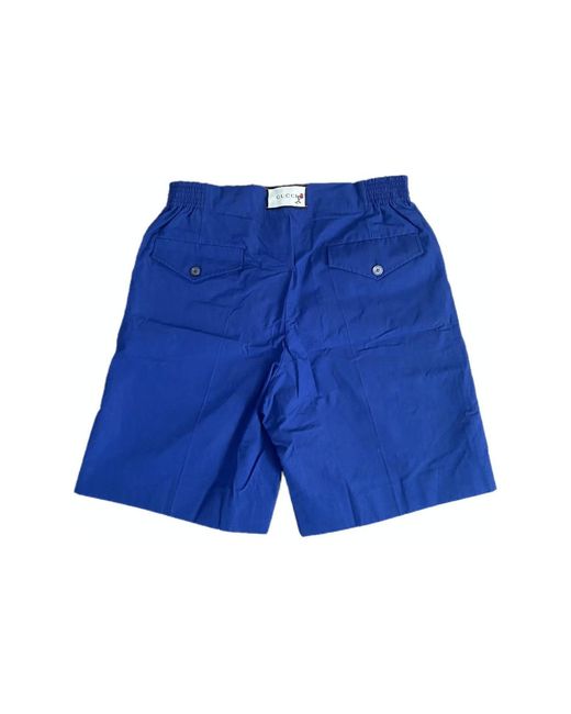 Gucci Blue Plain Chino Short for men