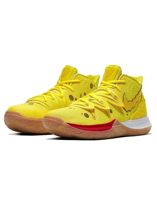 Nike Yellow Kyrie 5 Spongebob Squarepants for men