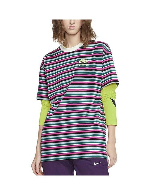 Nike Blue (Wmns) Lab Stripe Tee X Olivia Kim