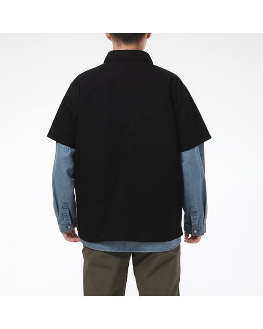 PUMA Black Classics Oversized Short Sleeve Polo Shirt for men