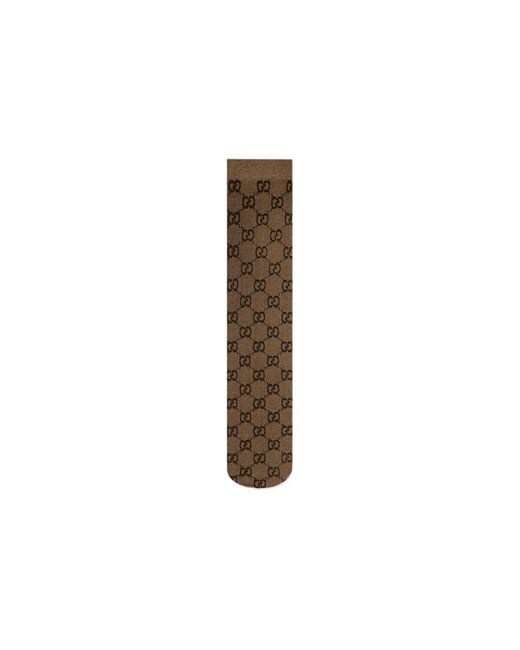 Gucci Brown (Wmns) Gg Pattern Socks Dark'