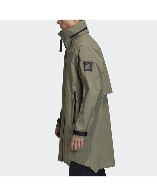 Adidas Green Casual Sports Windproof Stay Warm Hooded Jacket for men