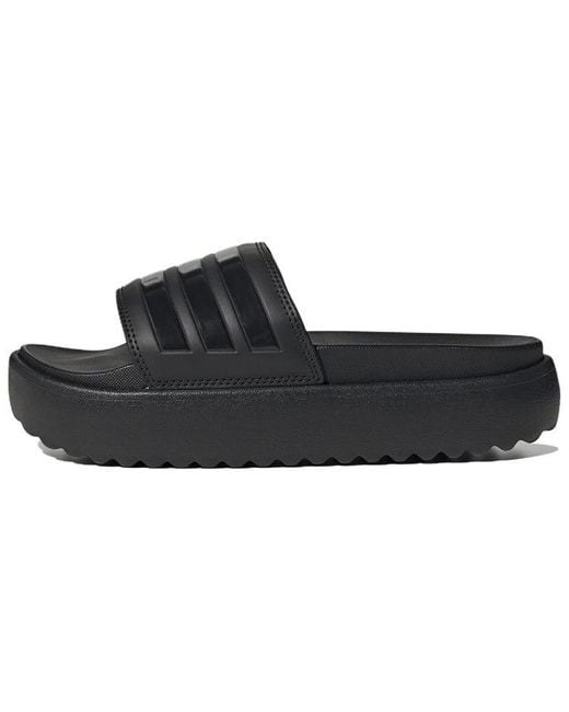Adidas Black Adilette Platform (//) Shoes