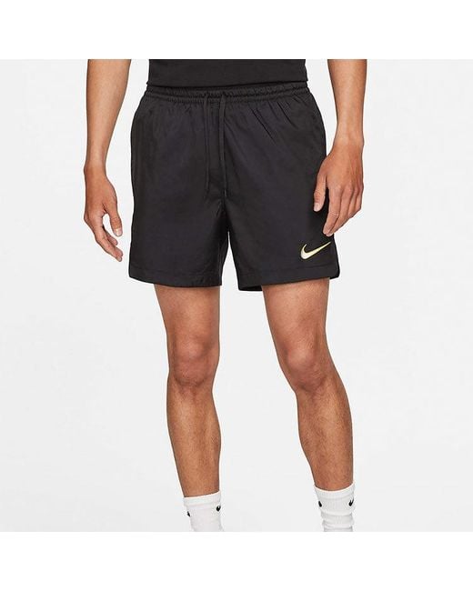 Nike Black F.C. Soccer/Football Athleisure Casual Sports Lightweight Woven Shorts for men
