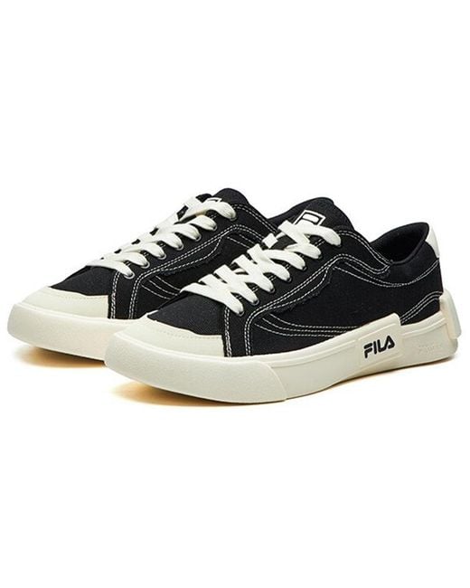 Fila Black Canvas Shoes for men