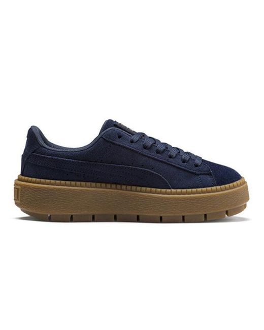 PUMA Blue Suede Platform Trace Velor for men