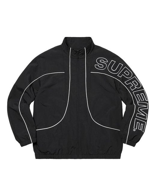 Supreme Black Piping Track Jacket for men