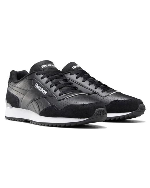 Reebok Black Royal Glide Ripple Clip Sport Shoes for men