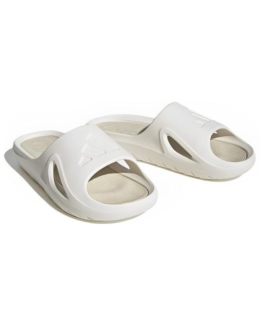 Adidas White Adicane Slides 'Cream' for men