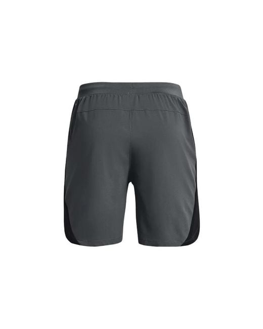 Under Armour Gray Launch 7 Inch Shorts 'Dark' for men