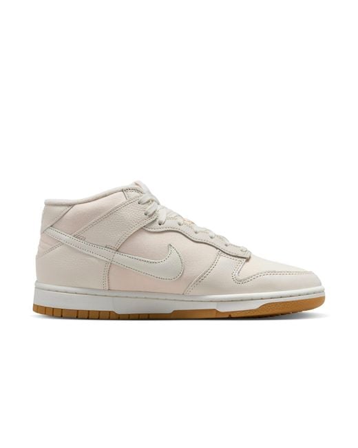 Nike White Dunk Mid 'Canvas Light Orewood Gum' for men